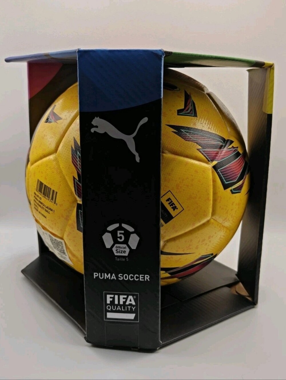 PUMA La Liga Orbita Soccer Ball Size 5 Dandelion/Multi FIFA Quality 084107-02